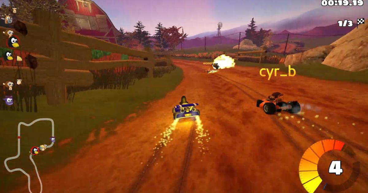 supertuxKart banner neonroof