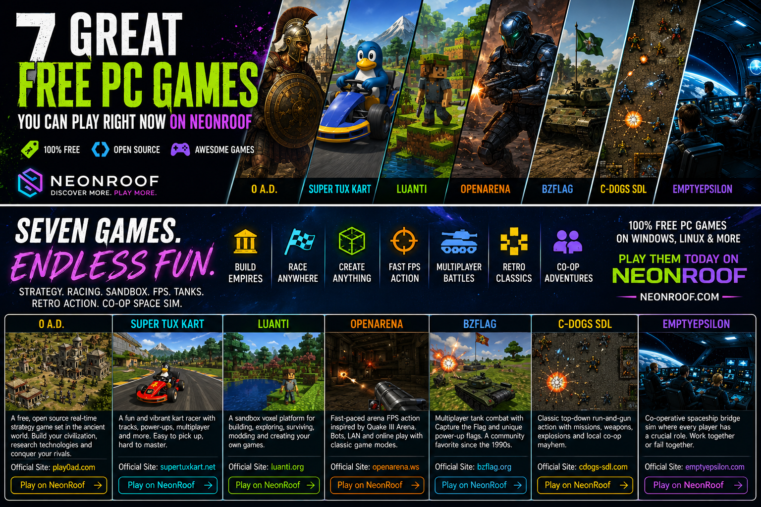 neonroof 7 free games