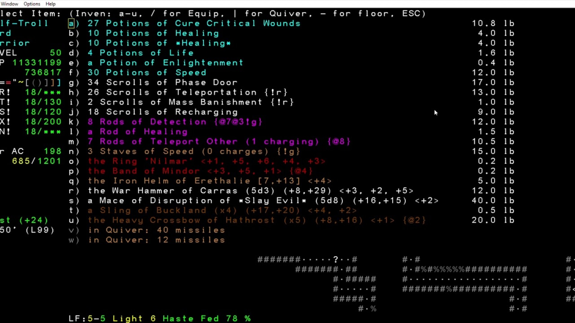 Angband gameplay screenshot 2
