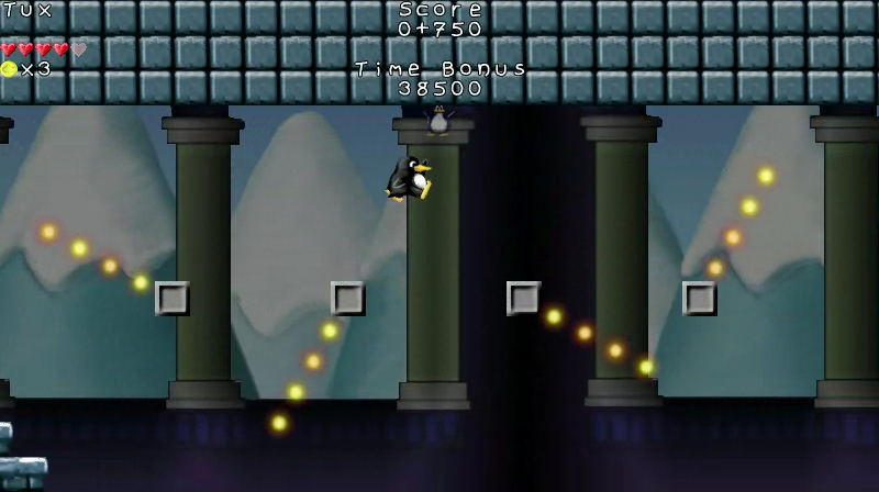 ReTux platforming gameplay