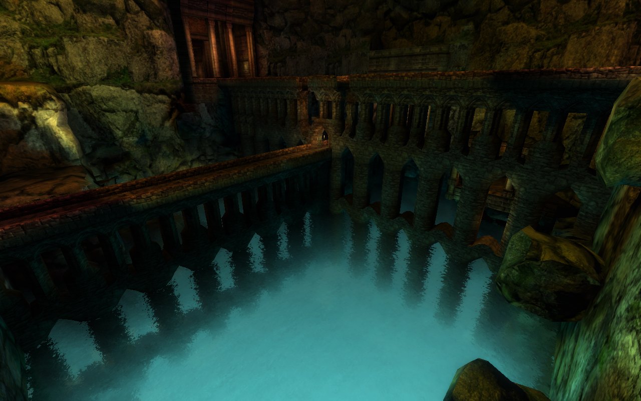Cube 2 Sauerbraten gameplay in a colorful arena