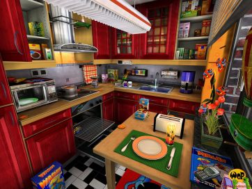 First-person combat space in PadKitchen