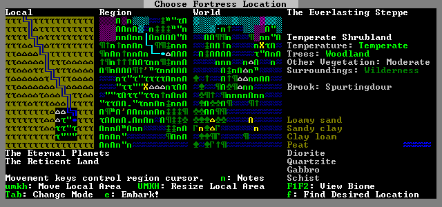 Dwarf Fortress Classic fortress view