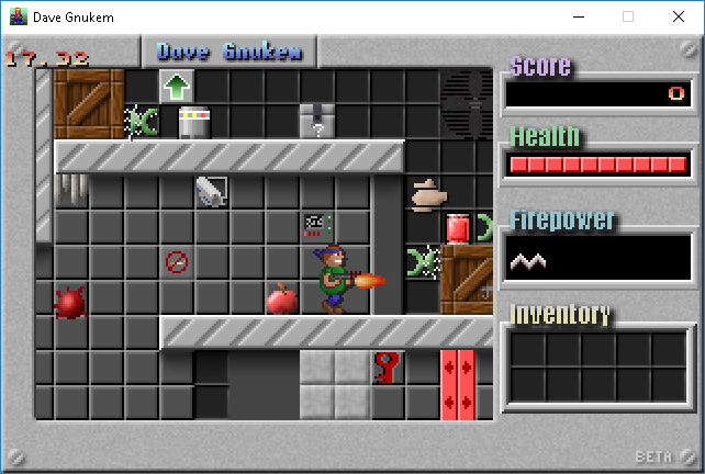 Dave Gnukem 0.90 side-scrolling platform combat