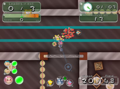 Pikifen squad exploration and creature gameplay