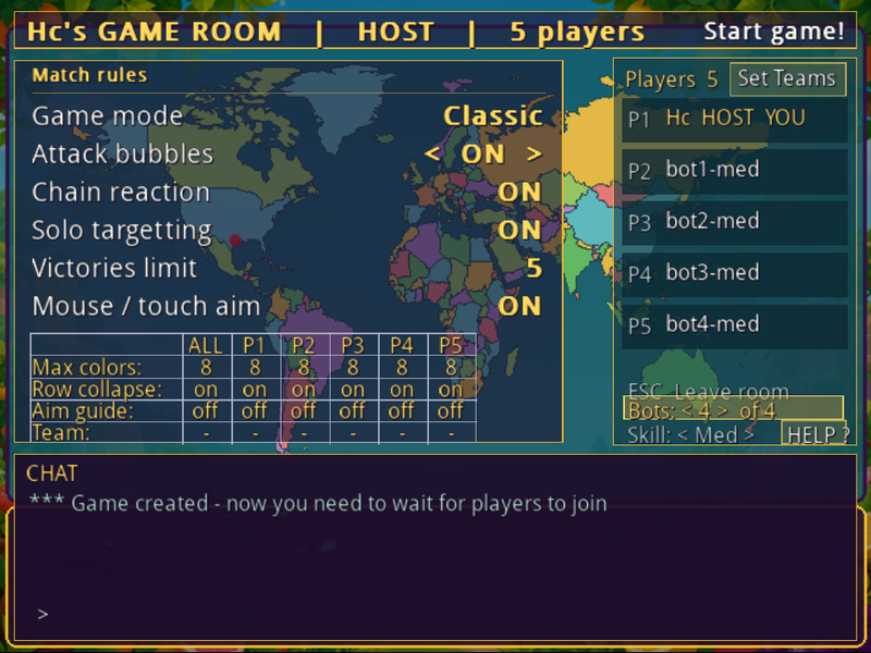 Frozen Bubble SDL3 puzzle match in progress