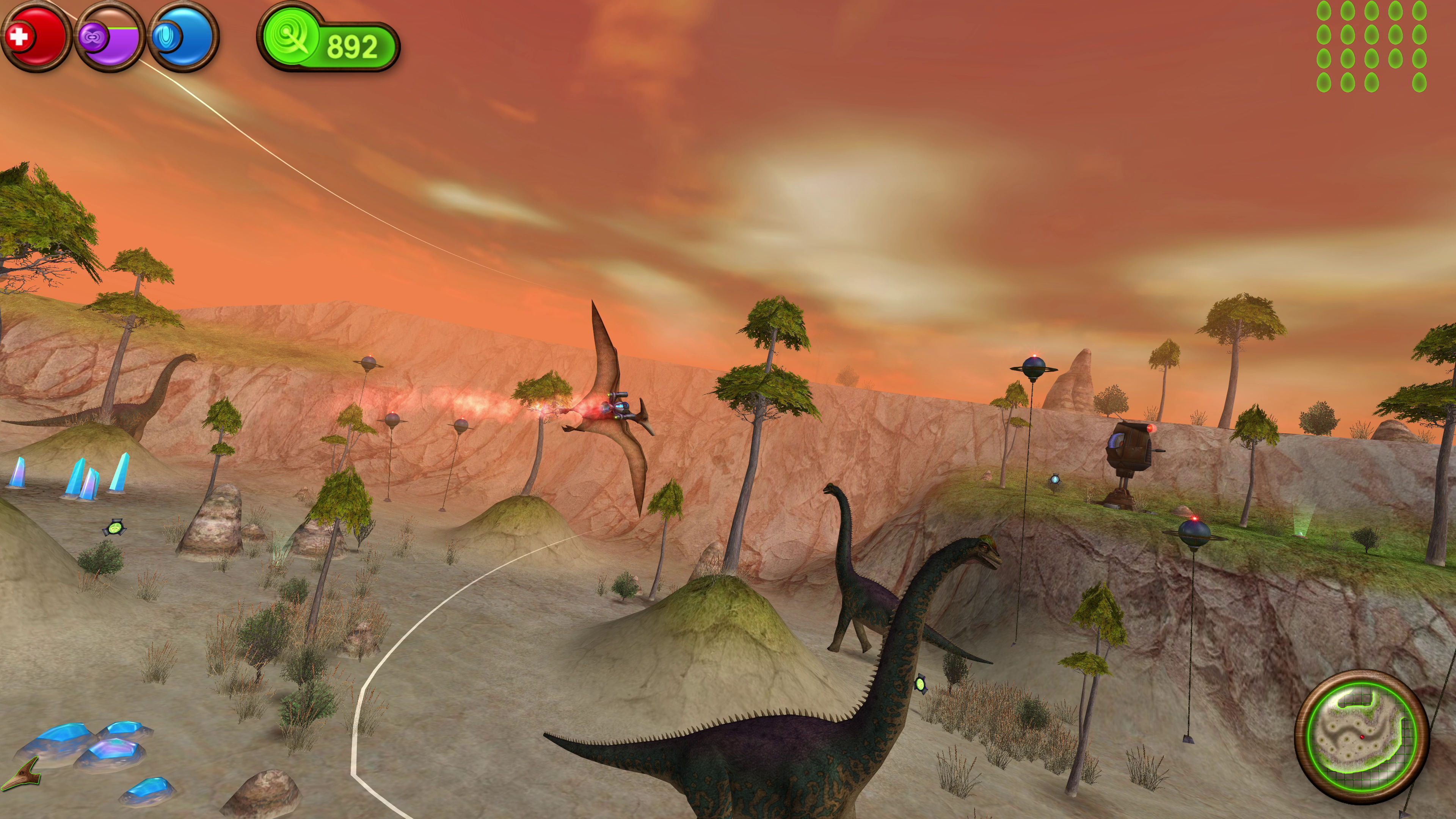 Nanosaur II: Hatchling: A dinosaur flight encounter