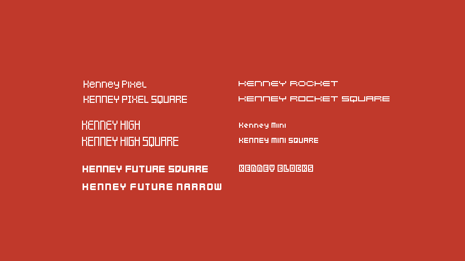 Kenney Fonts: creator font-pack overview