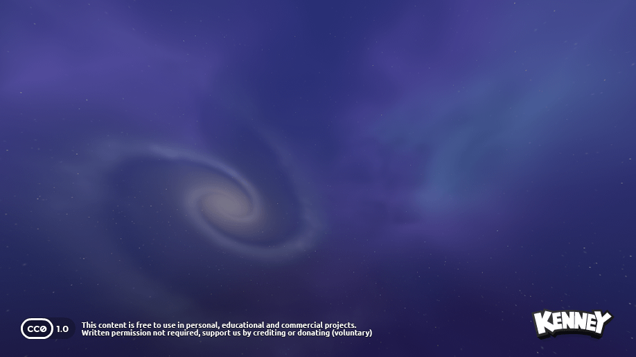 Skyboxes Space: example scene: galaxy