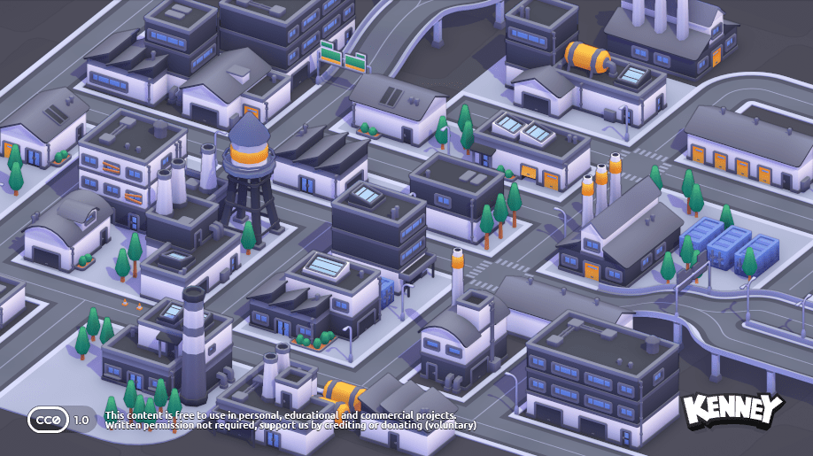 City Kit (Industrial): example scene