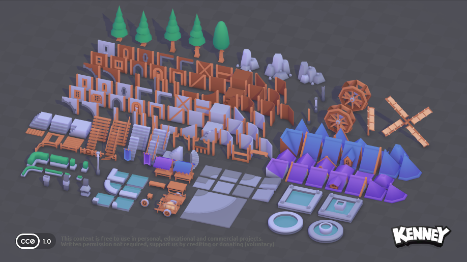 Fantasy Town Kit: asset variation a