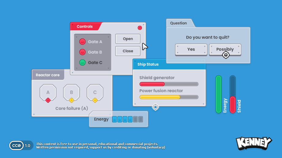 UI Pack - Sci-Fi: example scene