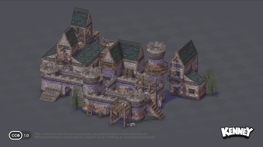 Retro Fantasy Kit: example scene