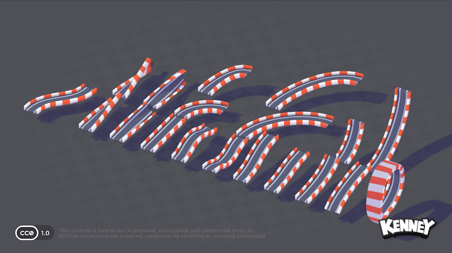 Toy Car Kit: track road narrow overview