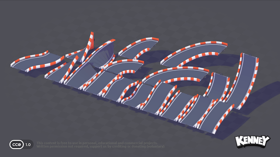 Toy Car Kit: track road wide overview