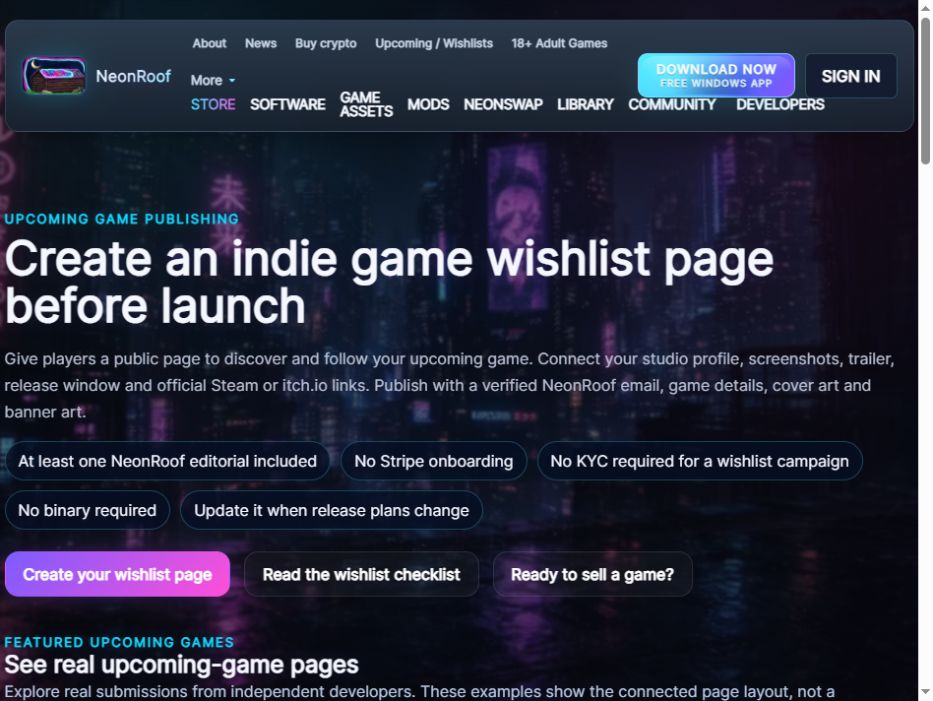 The actual wishlist publishing page, showing campaign requirements and included editorial coverage. English interface captured October 27, 2026.