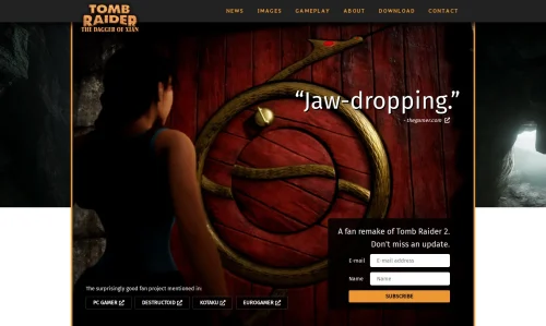 A screenshot of the project described as Product Page Project.