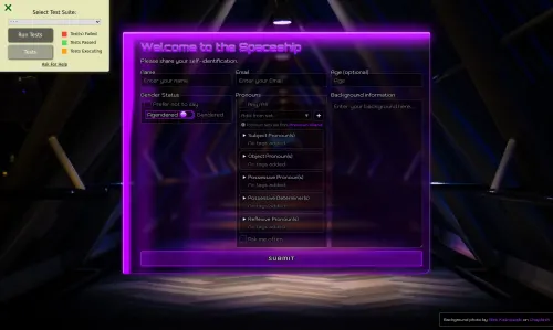 A screenshot of the project described as Form Project.