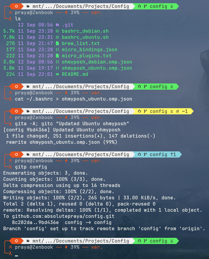 Ubuntu Oh My Posh1 
