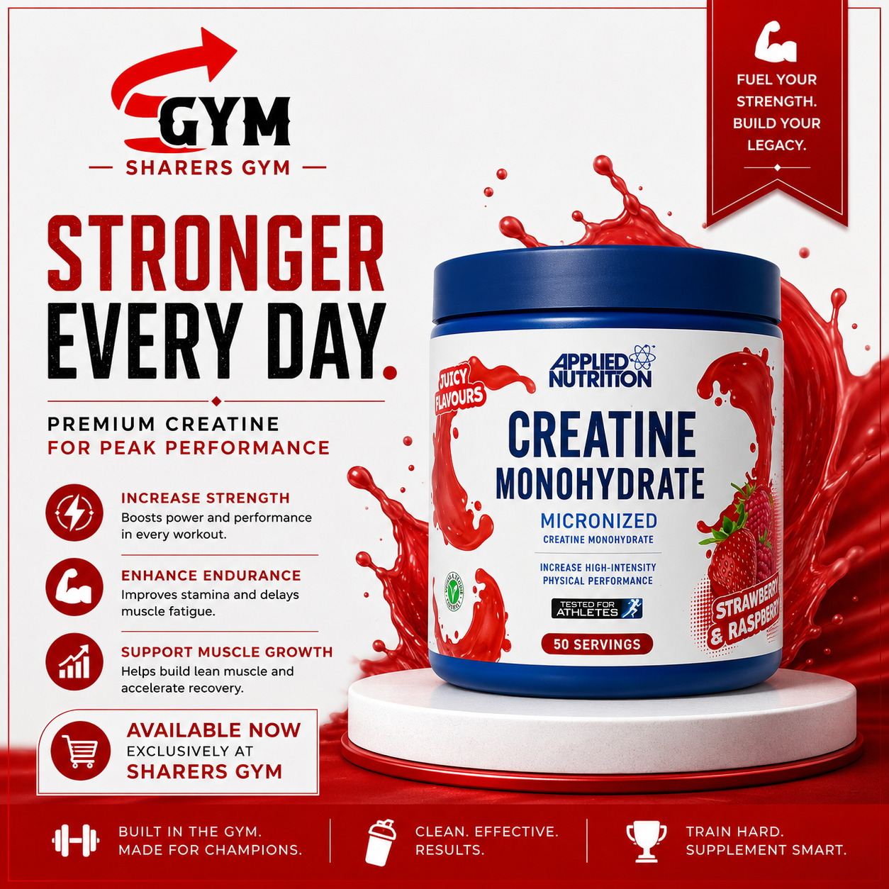 Applied Nutrition Creatine Strawberry/Raspberry 50 Serv