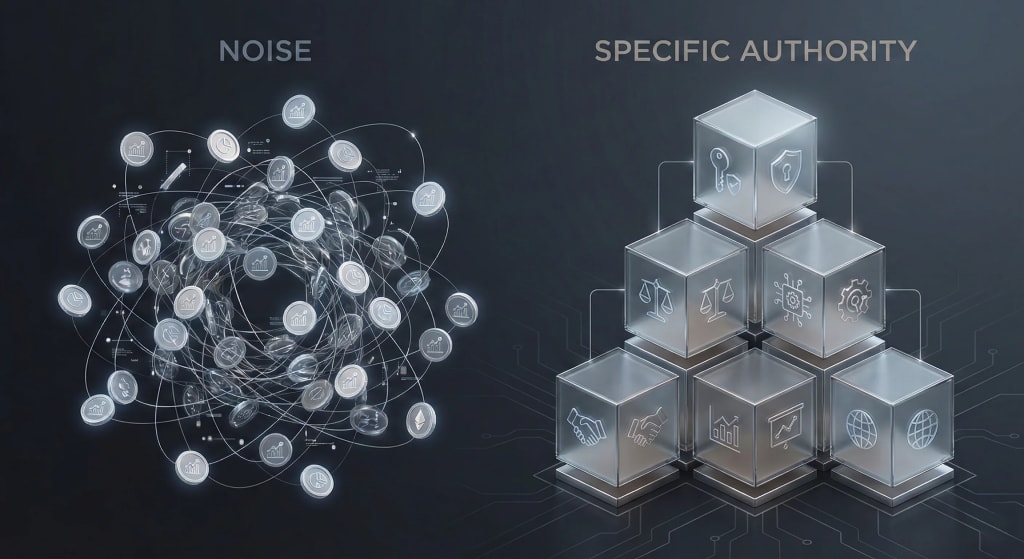 DAO Governance Comparison Graphic - Visualizing the difference between token-weighted popularity and domain-specific responsibility in Web3.