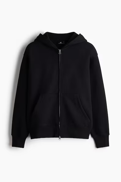 Black zip hoodie