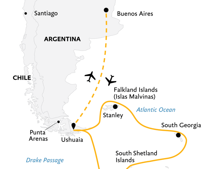 Epic Antarctica: Crossing the Circle via Falklands and South Georgia Route