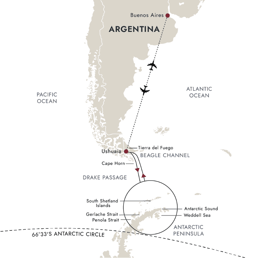 Iconic Antarctica The Explorer Route Route