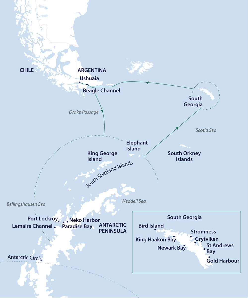 In Shackleton's Footsteps Route