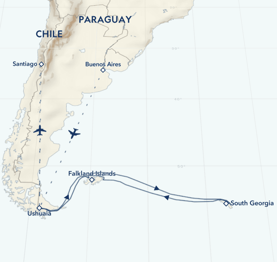 South Georgia and the Falklands Route