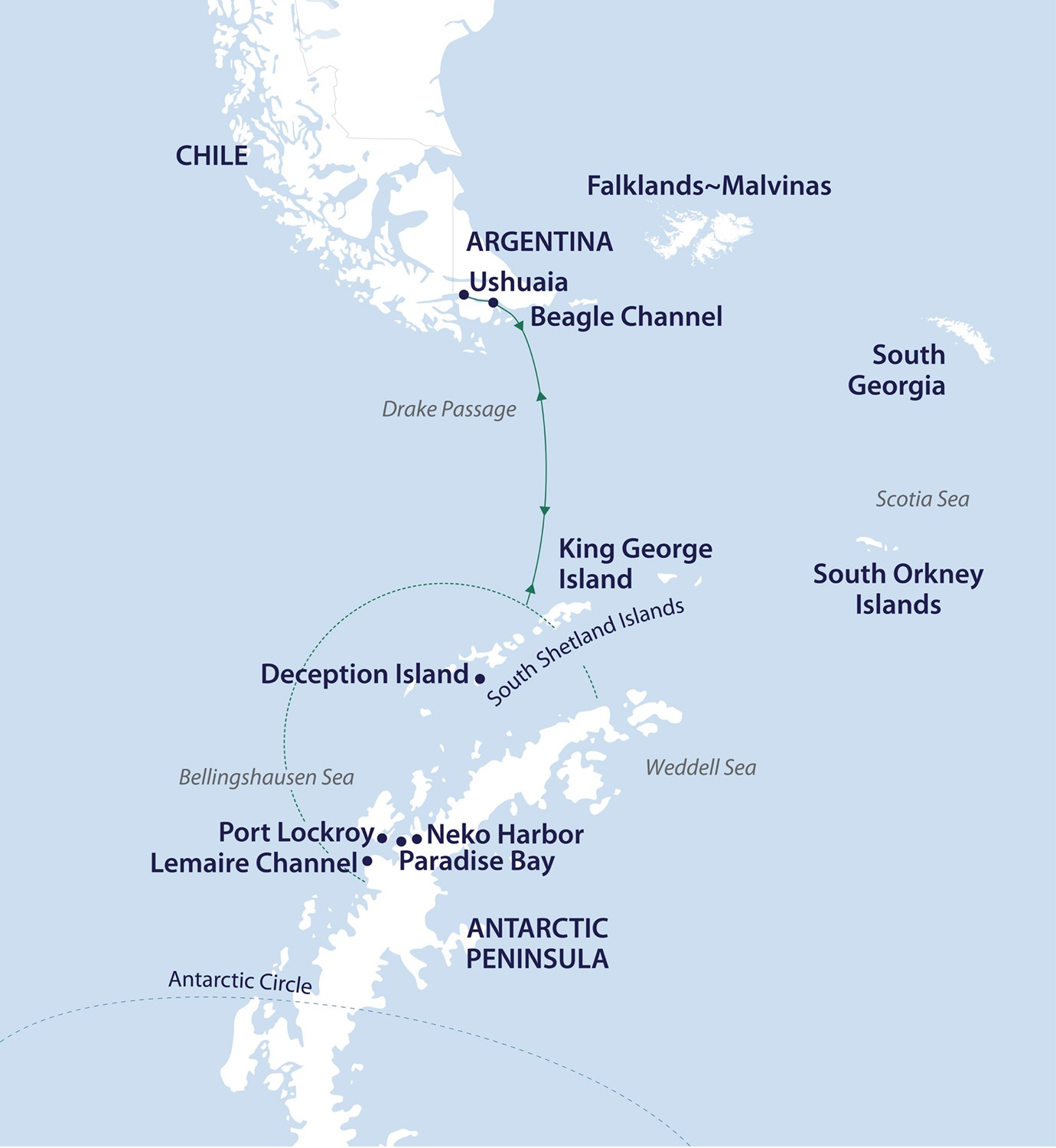 Taste of Antarctica Route
