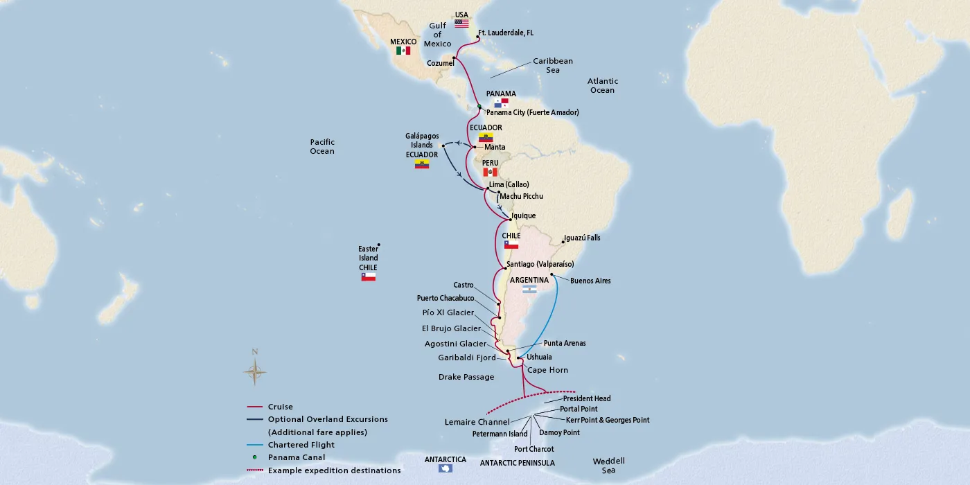 The Americas & Antarctic Explorer Route