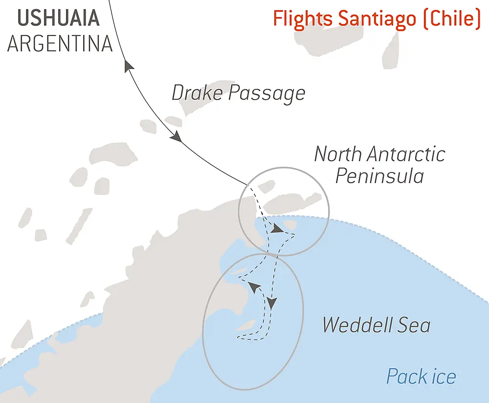 The Emperor Penguins of Weddell Sea Route