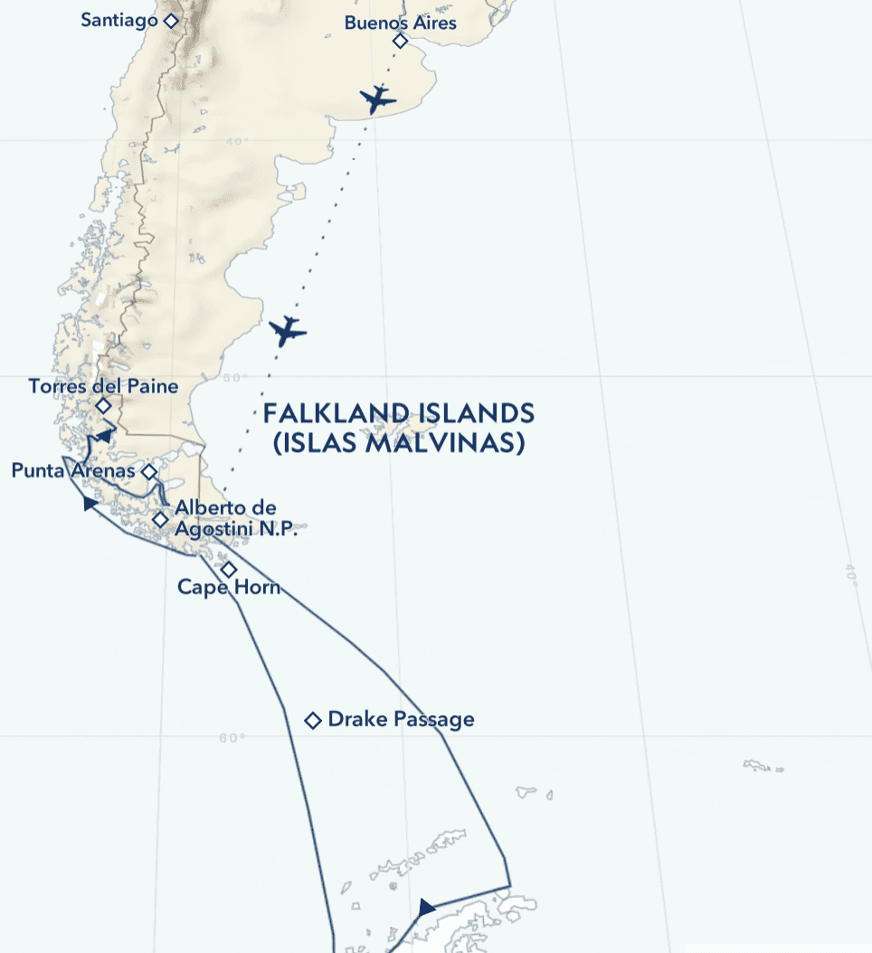 Antarctica and Patagonia: Legendary Ice and Epic Fjords Route