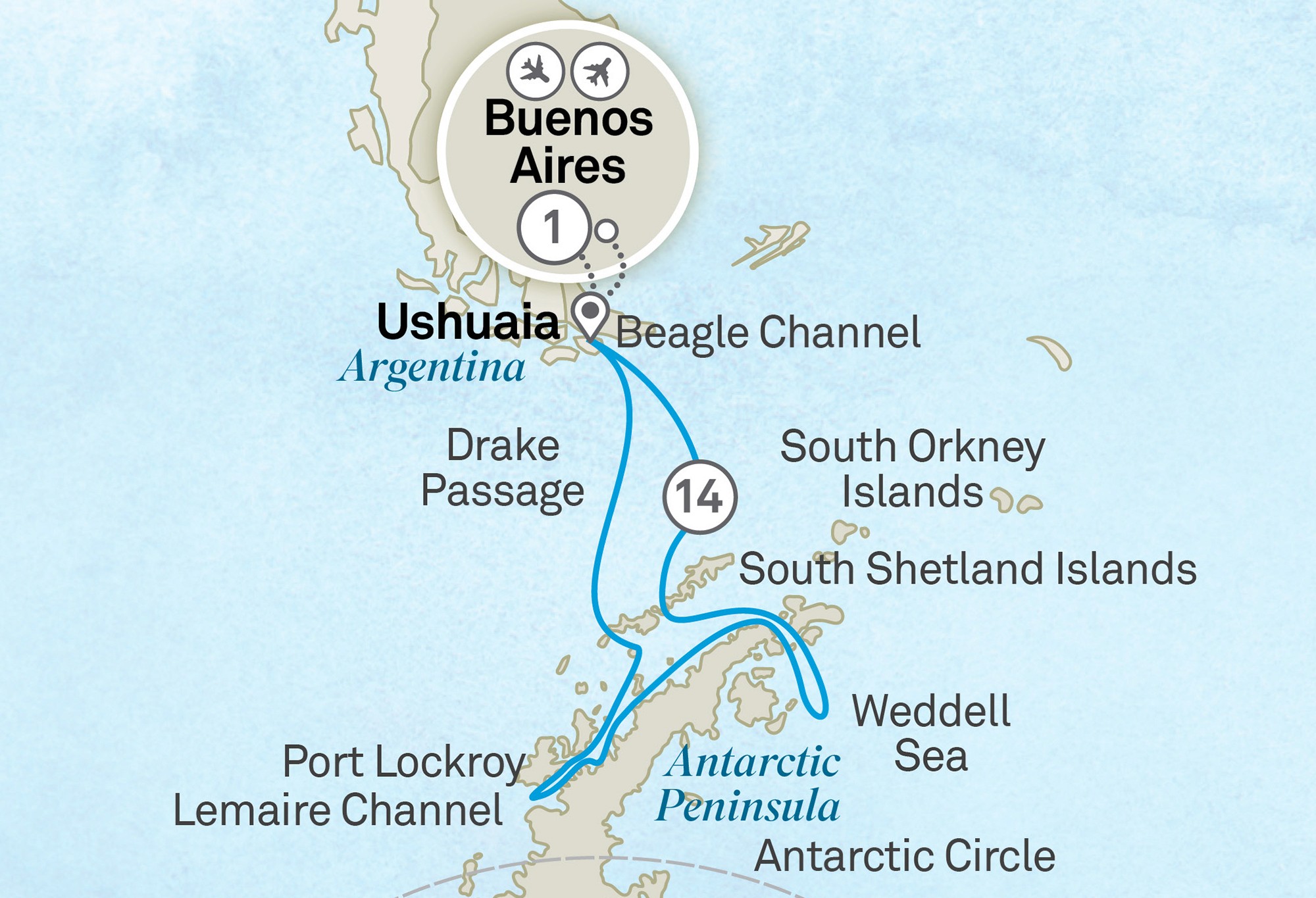 Antarctica and the Weddell Sea Route