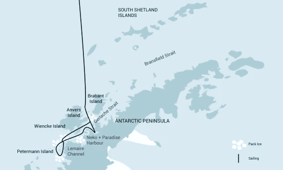Antarctica Basecamp Route