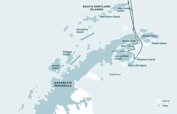 Antarctica Weddell Sea Explorer Basecamp Route