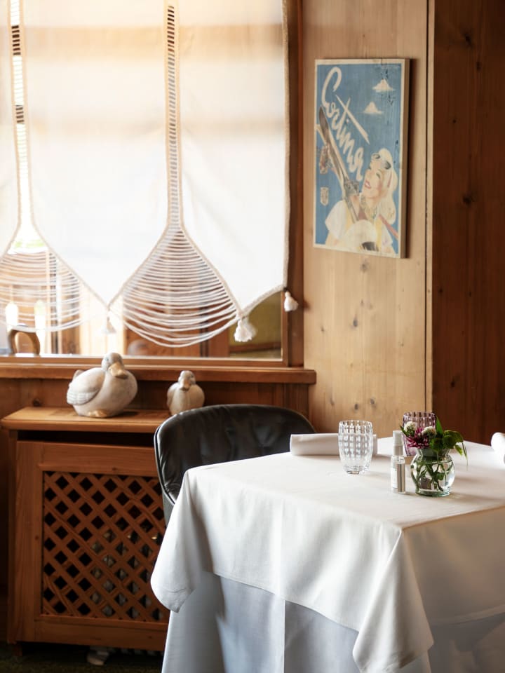 Piatto del menù degustazione — food photography Tivoli Cortina, Dolomiti