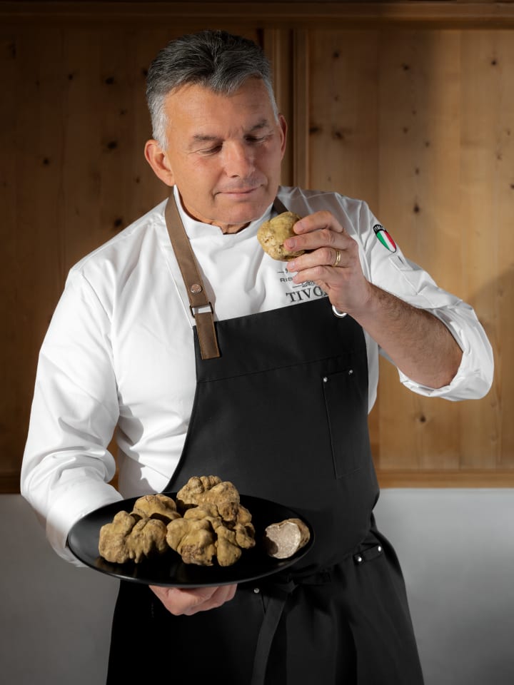 Proposta culinaria del Tivoli Cortina — fotografia per ristoranti stellati
