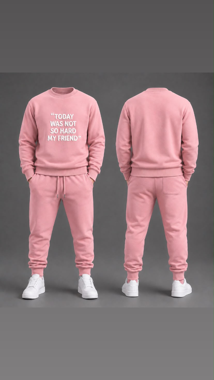 French Terry Pink Tracksuit