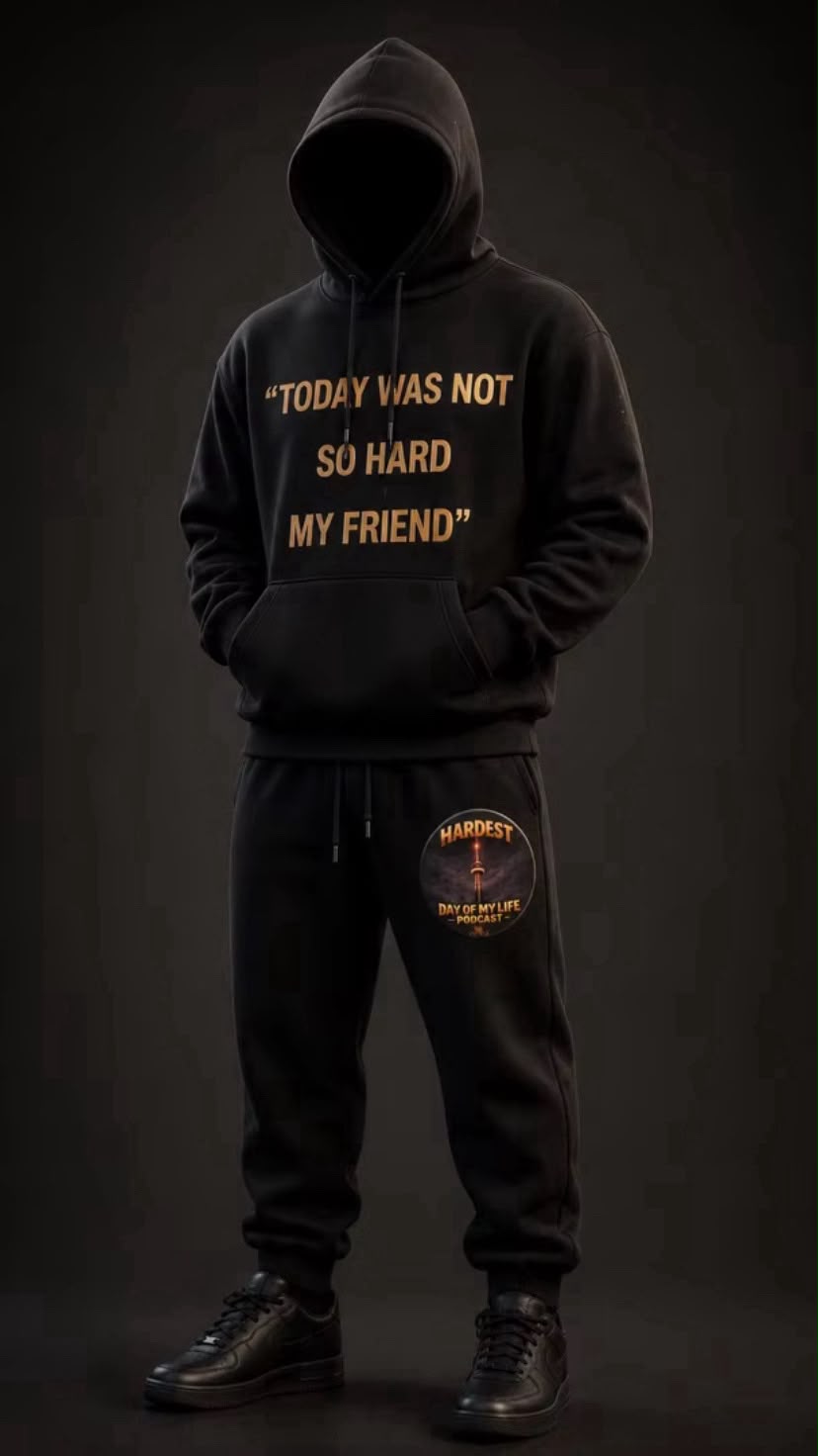 Luxury Black Hoodie Set