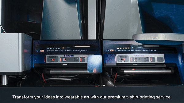 DTG Printing process image