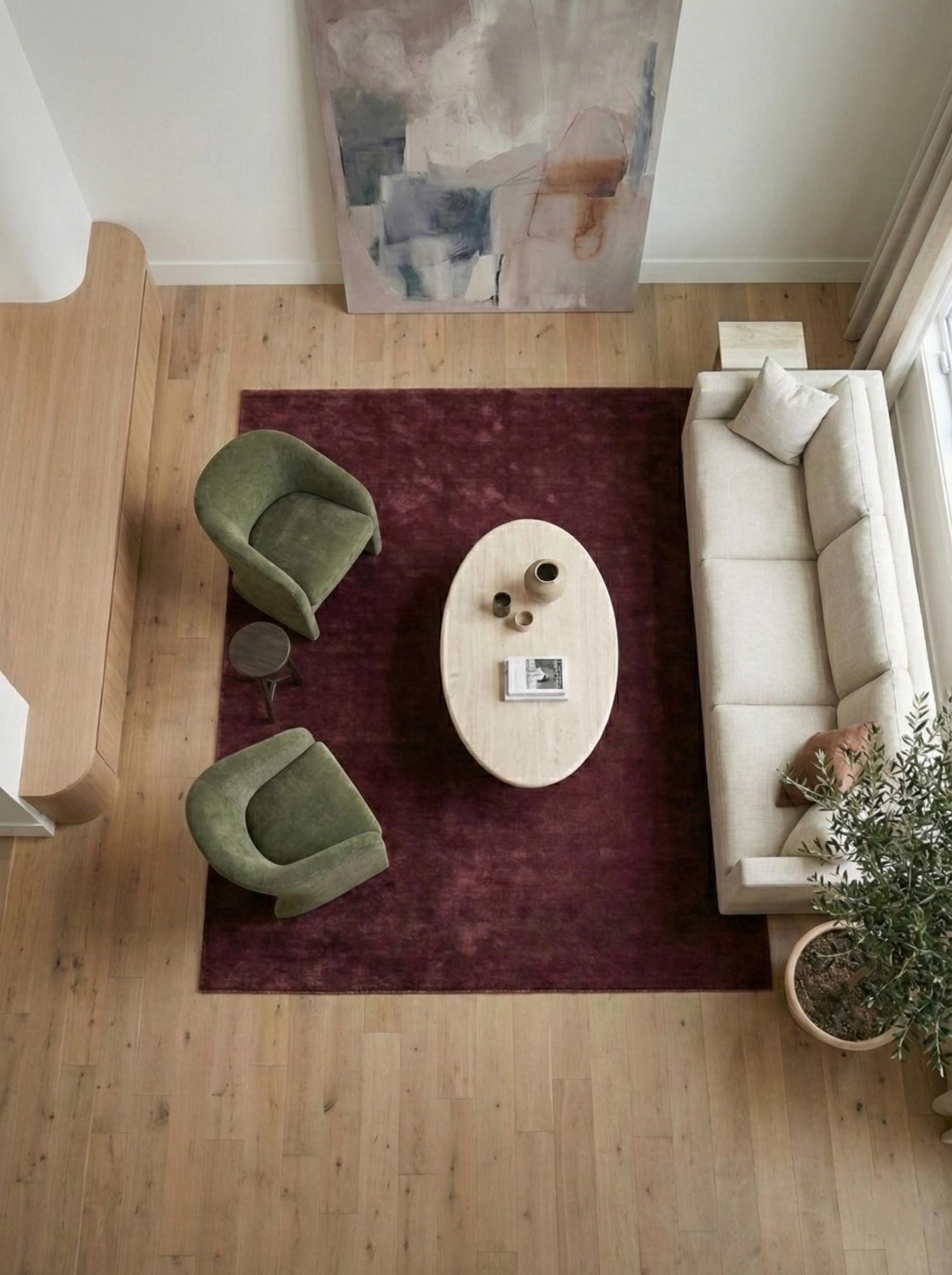 Aubergine Dusk Tufted Wool