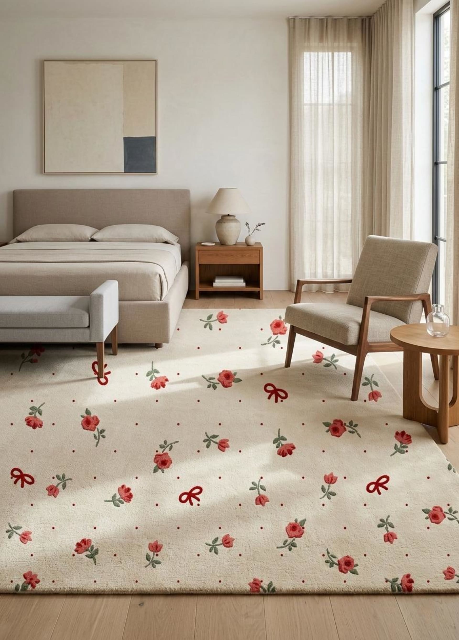 Ivory Rose Coquette Scattered