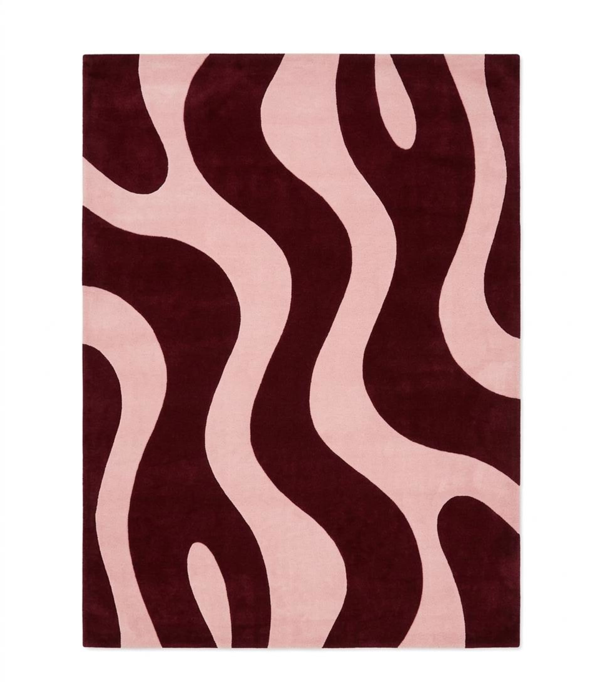 Burgundy Blush Wave Abstract