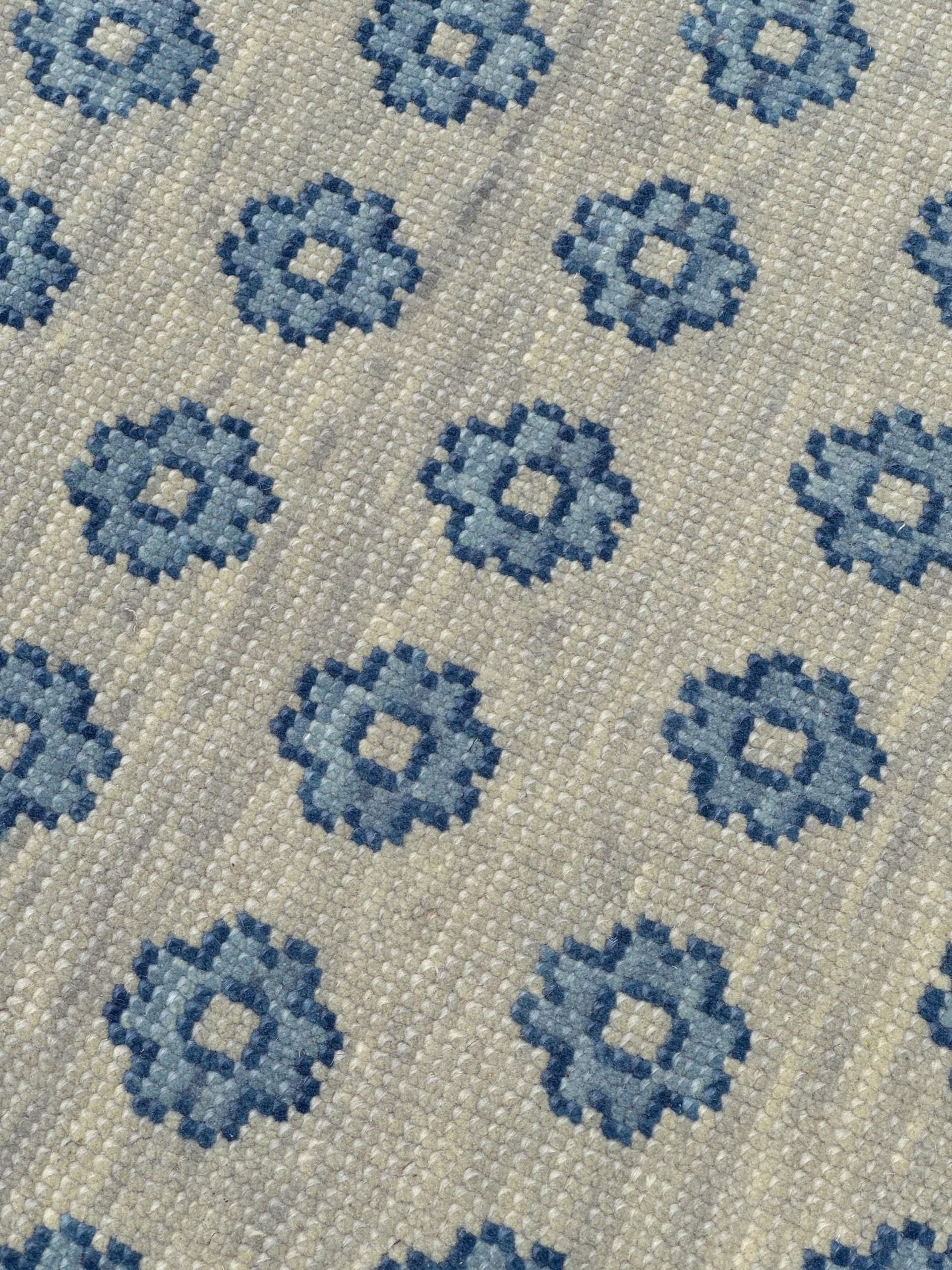 Ivory Blue Floral Repeat
