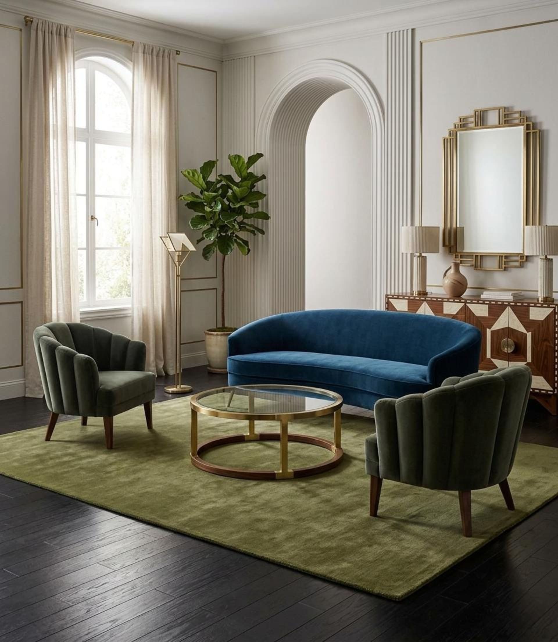 Olive Moss Abrash Minimalist