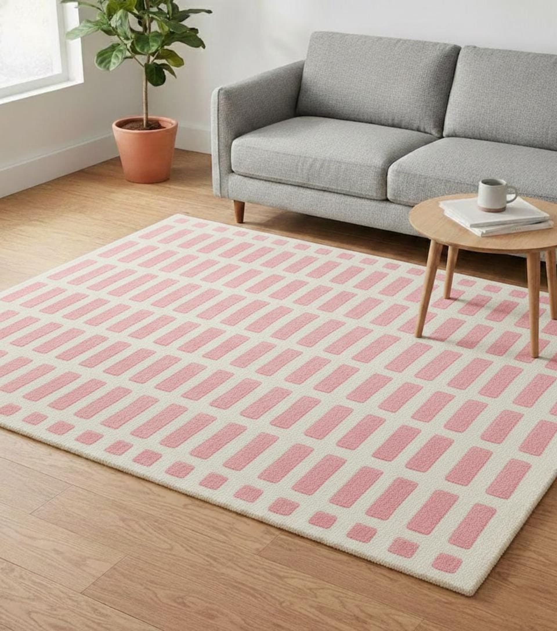 Blush Grid Ivory Field
