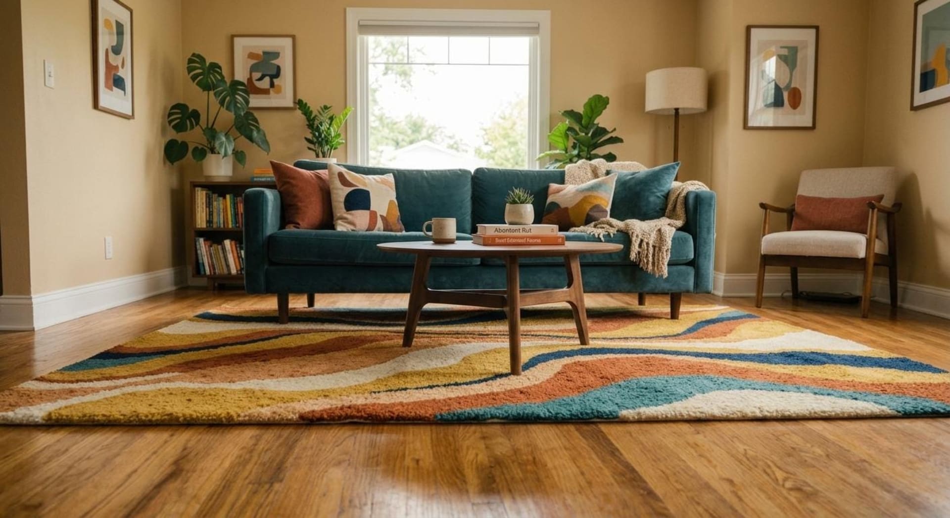 Teal Rust Retro Wave