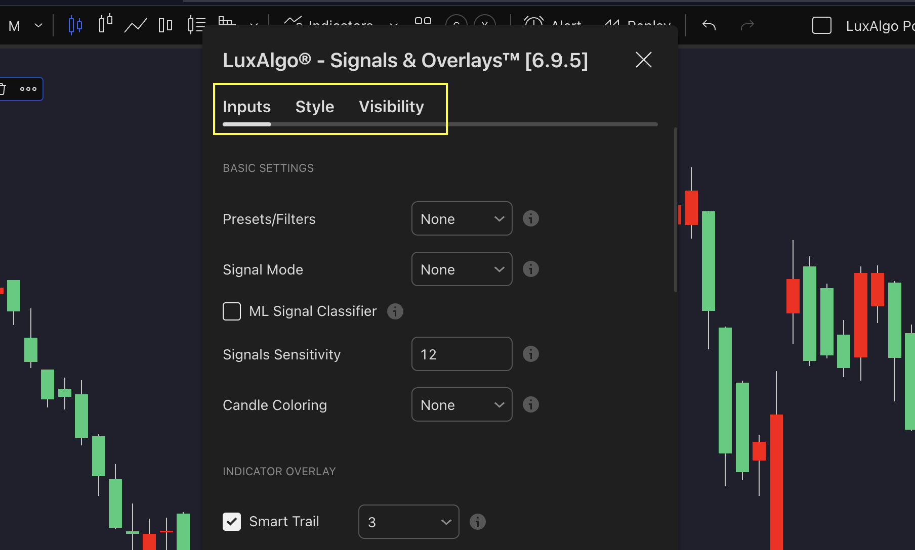 Settings Panel